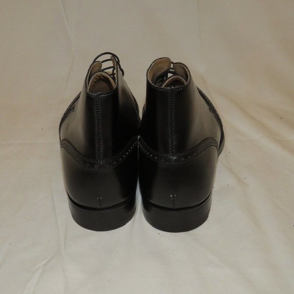 Peal Co Crockett Jones Black Wingtip Boots 8D NWB - Picture 6 of 12